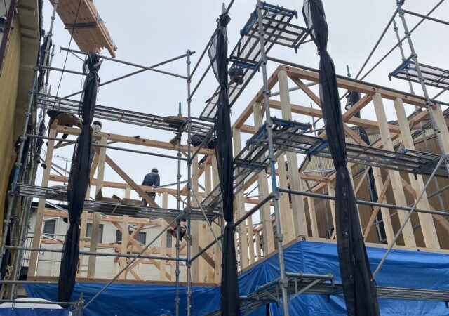 中川区戸田ゆたか住宅　上棟