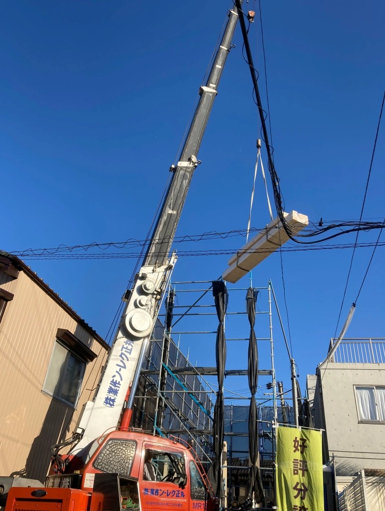 あま市甚目寺分譲本日上棟でした