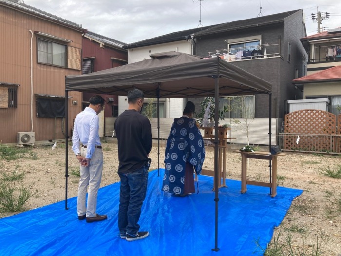 南区西又兵ヱ町Ⅱ賃貸アパートA棟、B棟　地鎮祭を行いました！