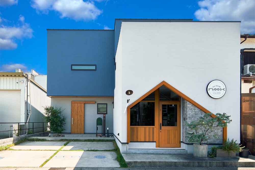 北欧モダンな美容院兼住宅