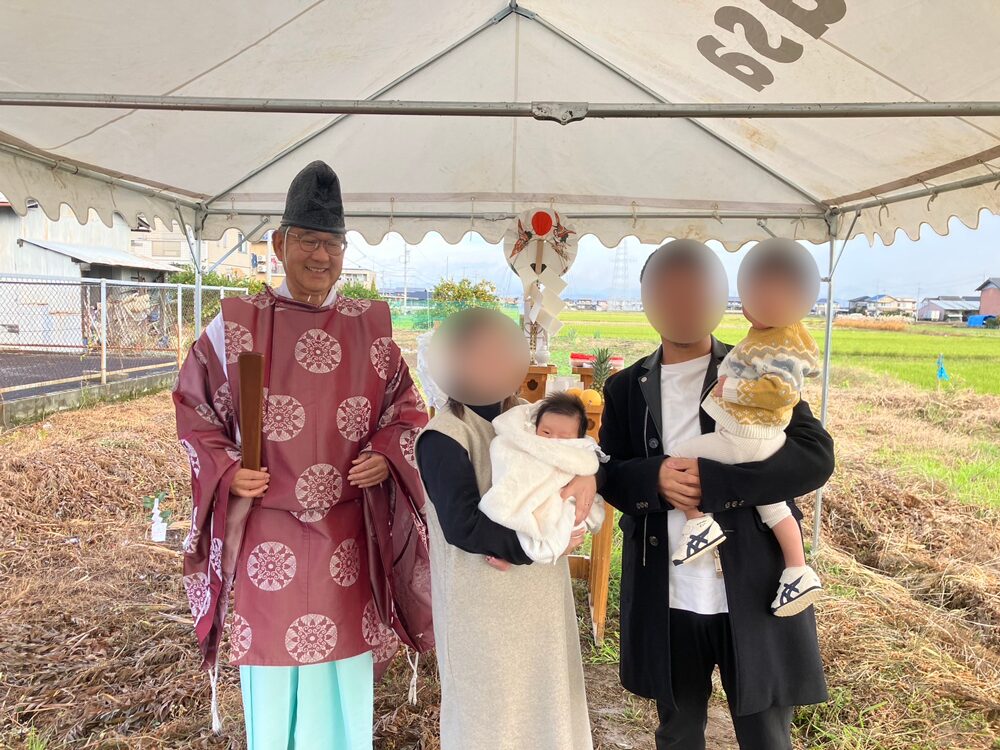 岐阜市にて地鎮祭