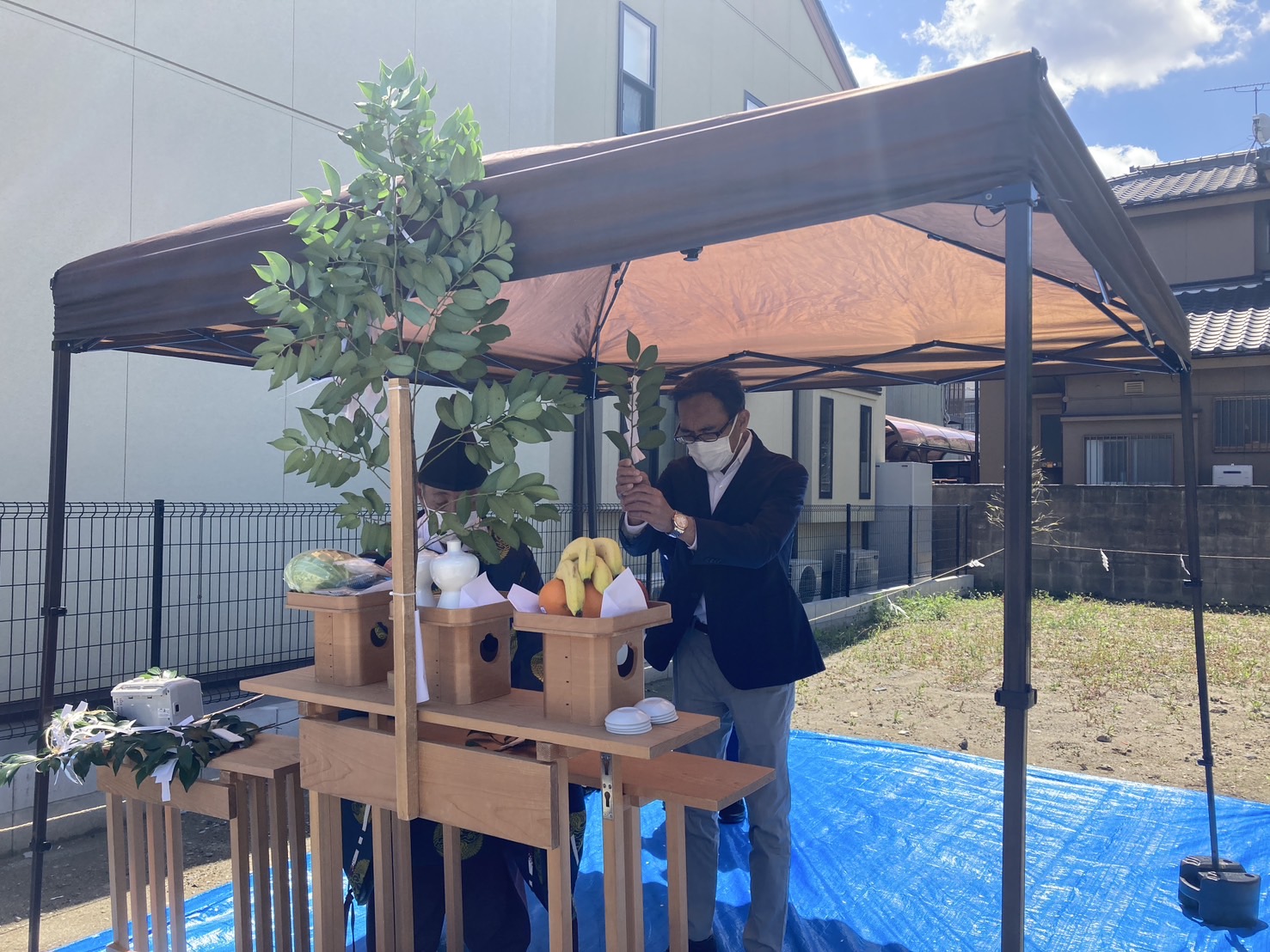 中川区大塩町賃貸アパート　地鎮祭