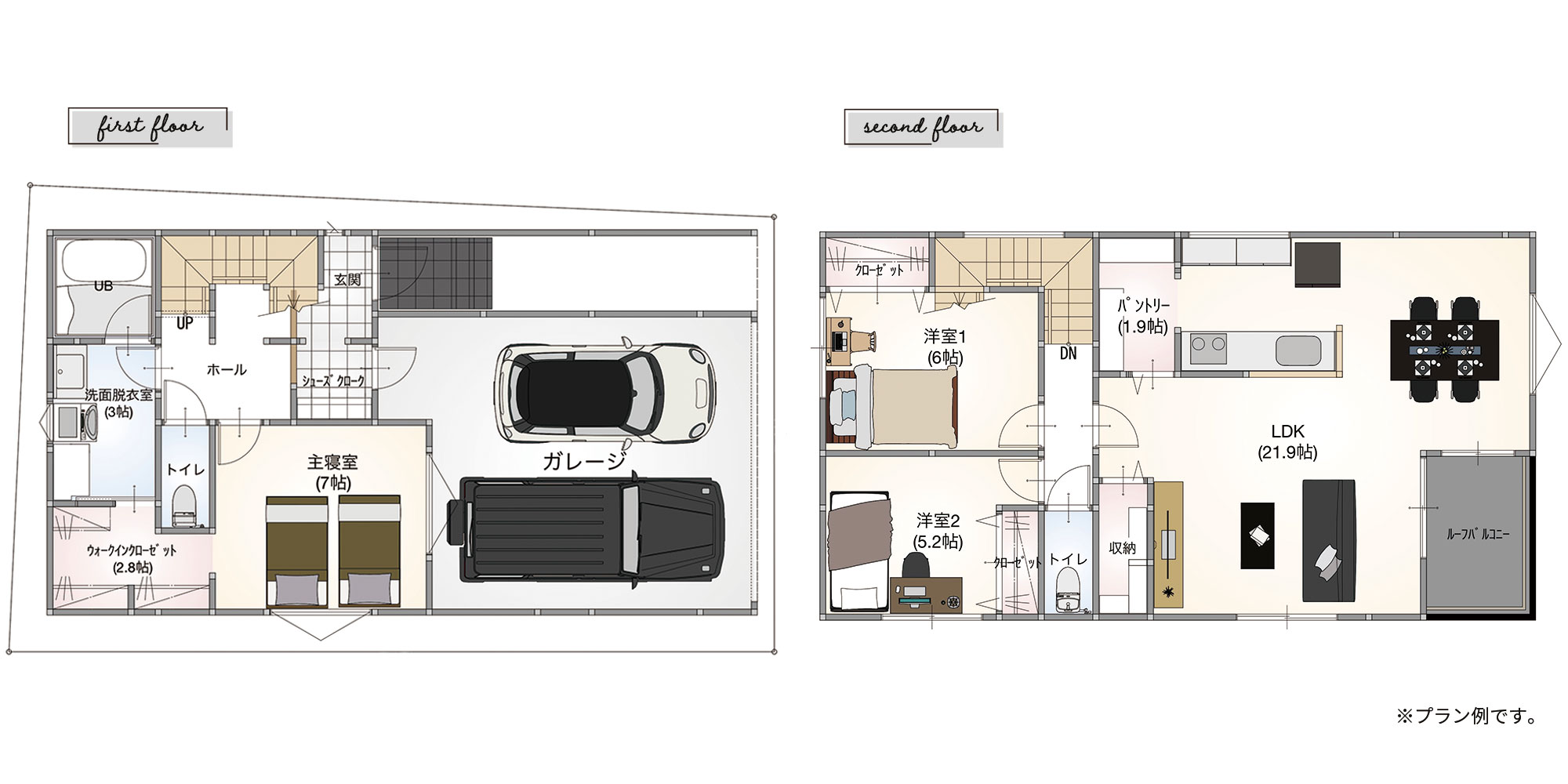 この土地での参考間取り