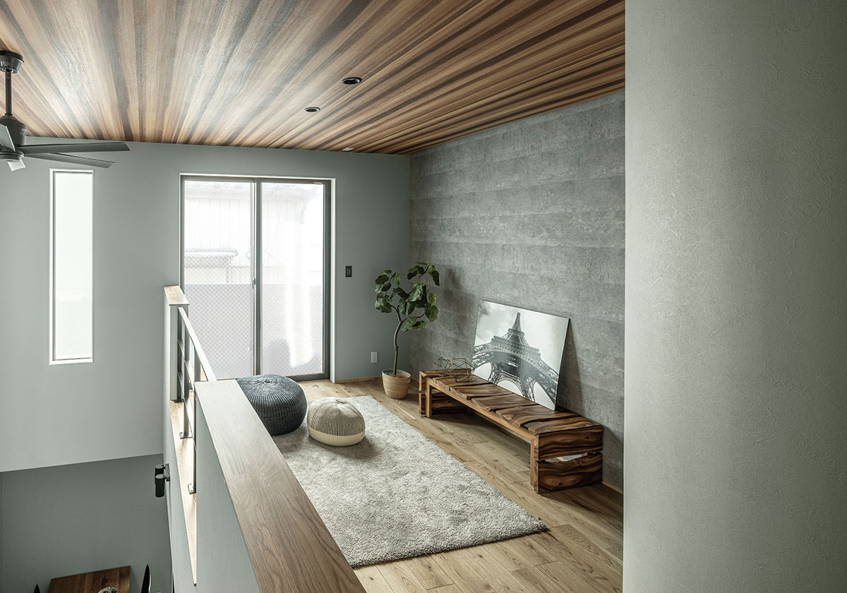 広がりを感じるリビング空間